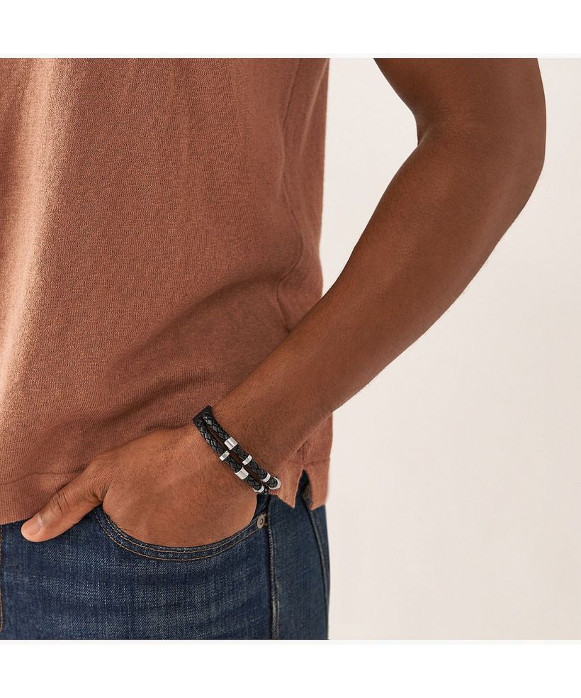 Fossil Leather Essentials Men's Bracelet