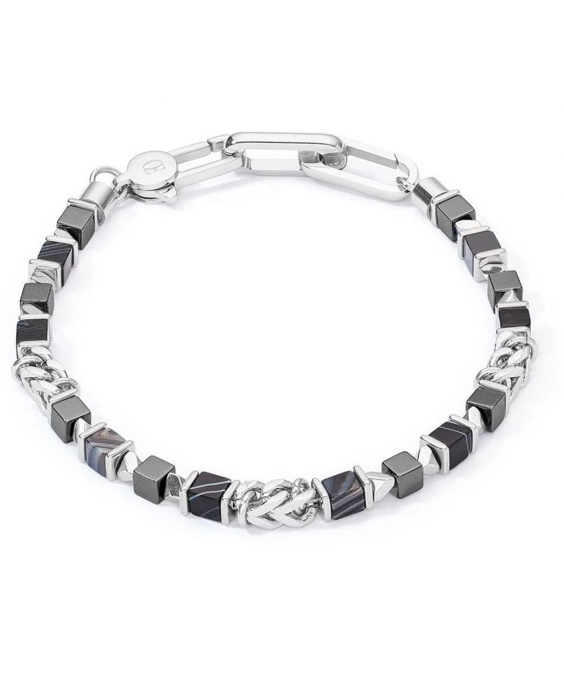 Coeur De Lion Cubes & Chain Black bracelet