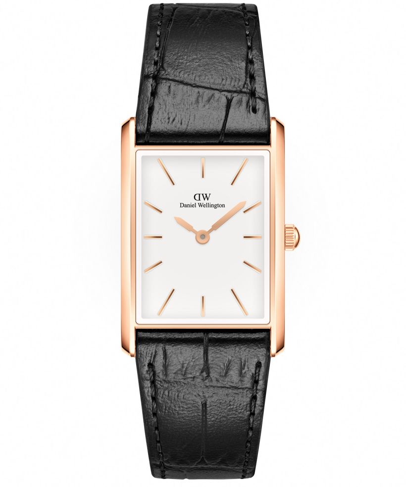 Daniel Wellington Bound Black Crocodile Rose Gold 24 watch