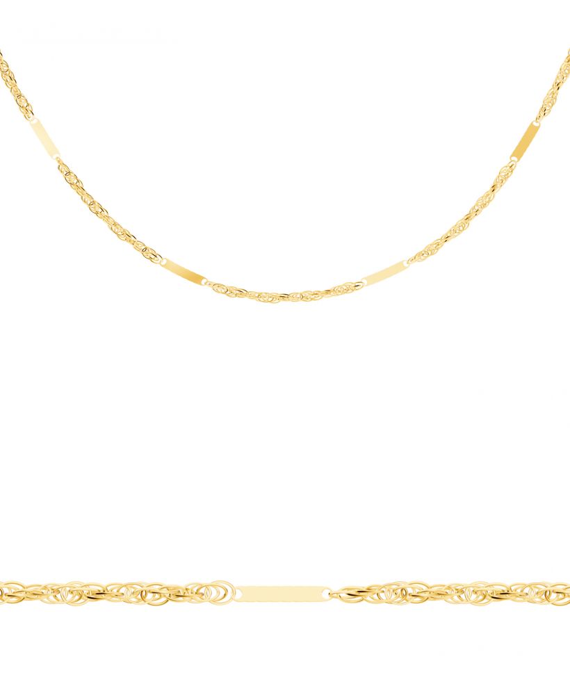 Bonore Length 42 cm, Width 1 mm - Gold 585, Type Singapore chain