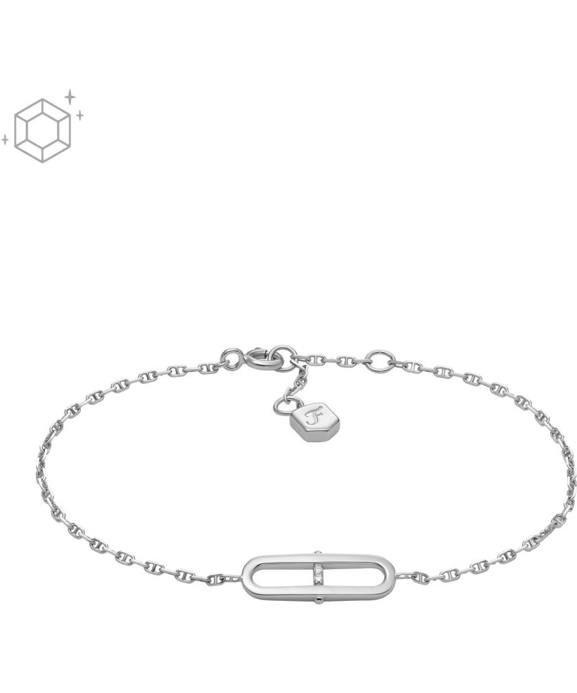 Fossil Sterling Silver Station bracelet