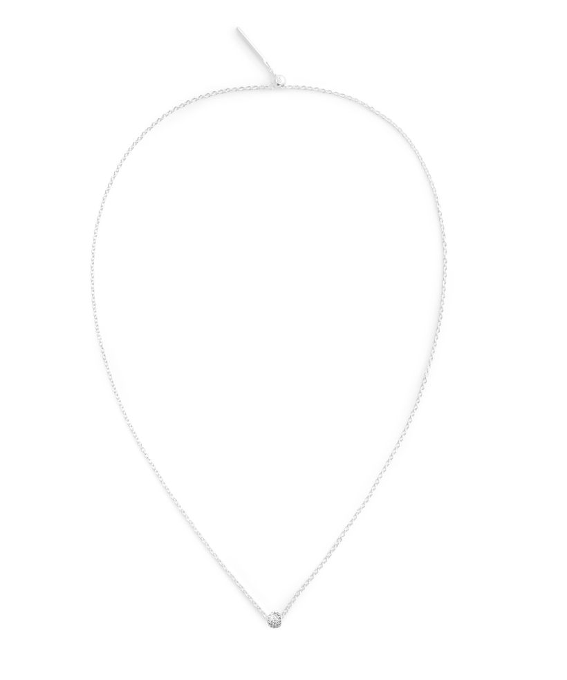 Daniel Wellington Pavé Orb White Crystal Charm Silver pendant