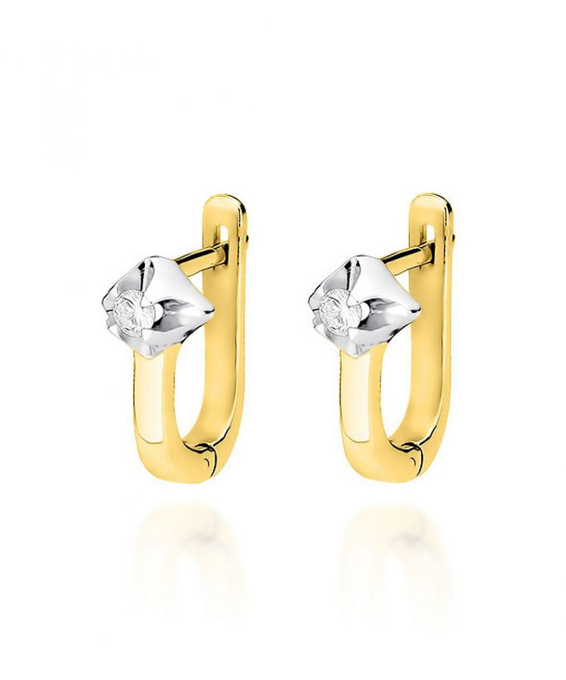 Bonore - Gold 585 - Diamond 0,09 ct earrings