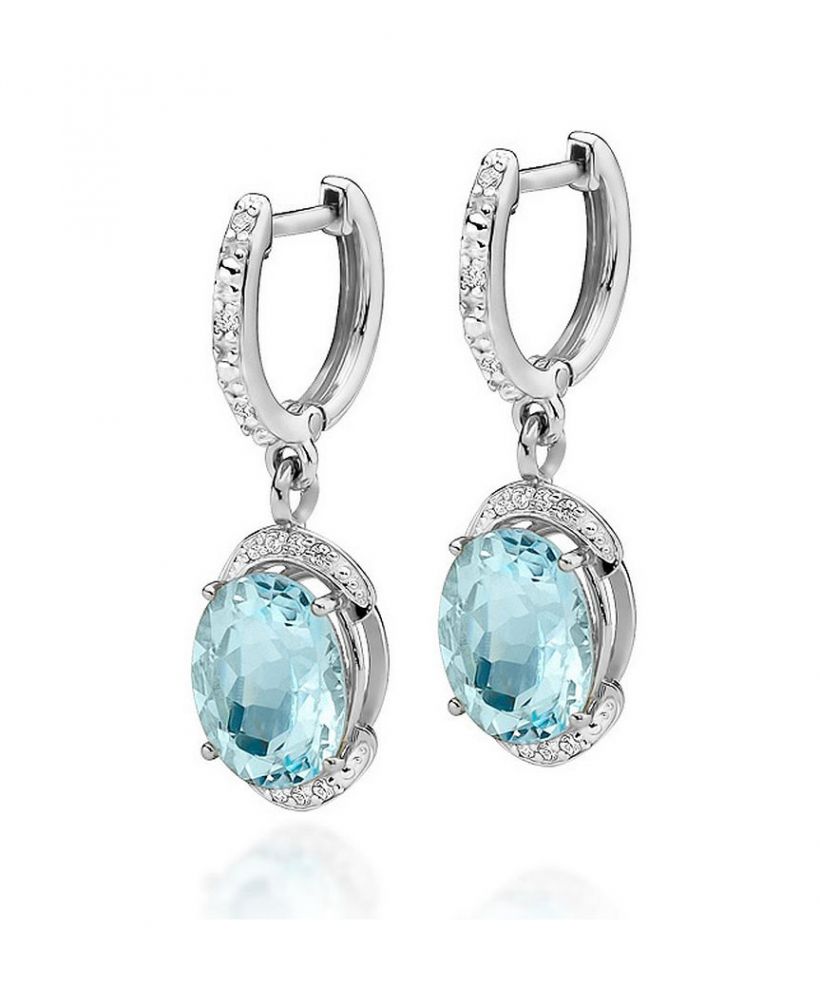 Bonore - White Gold 585 - Topaz 3 ct earrings