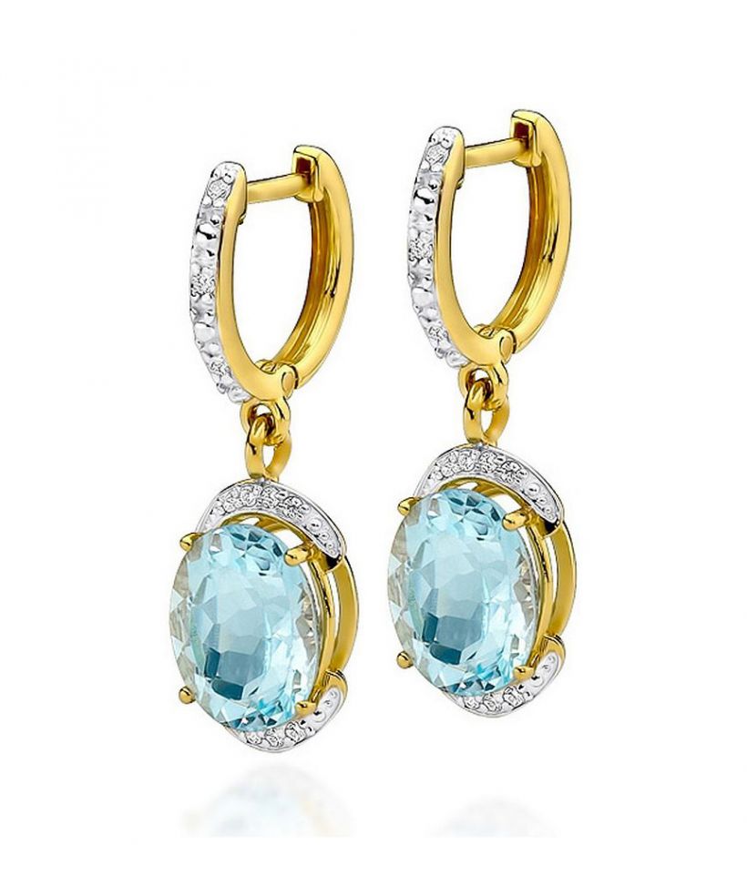 Bonore - Gold 585 - Topaz 3 ct earrings