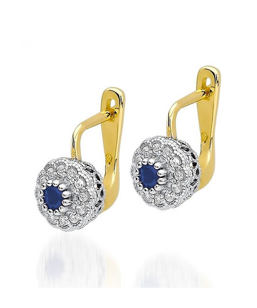 Bonore - Gold 585 - Sapphire 0,15 ct earrings