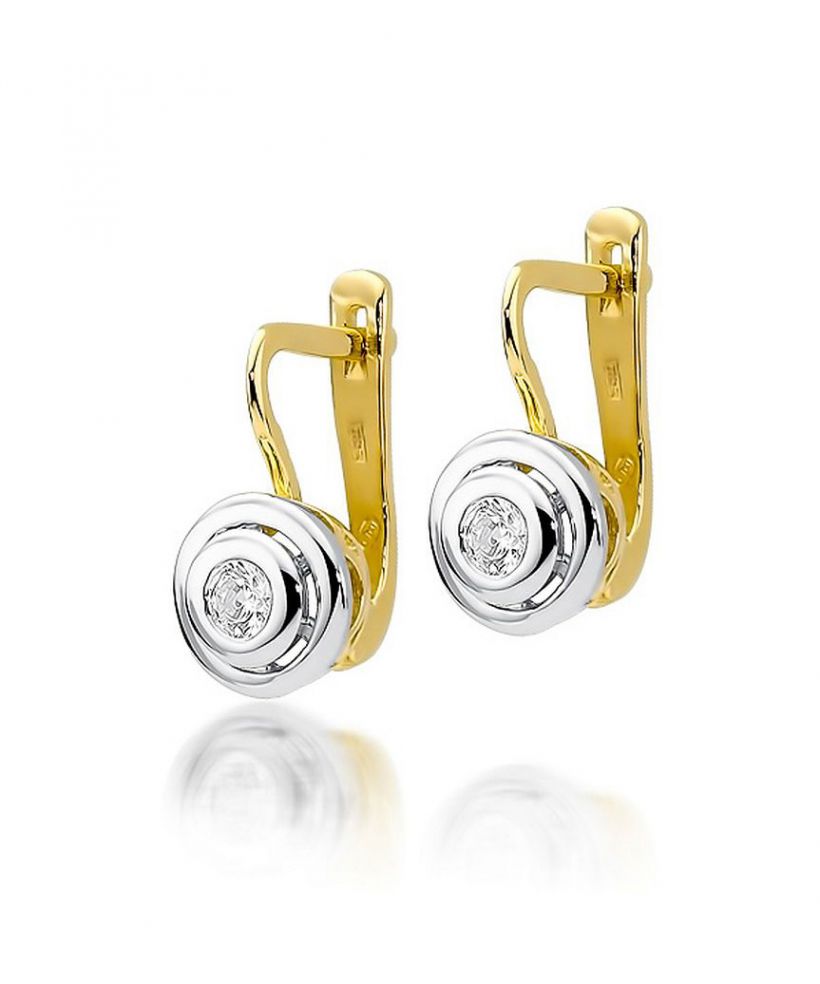 Bonore - Gold 585 - Diamond 0,1 ct earrings