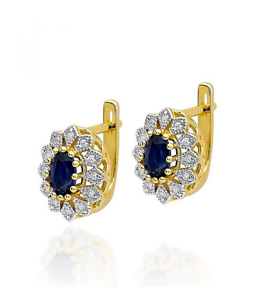 Bonore - Gold 585 - Sapphire 0,7 ct earrings