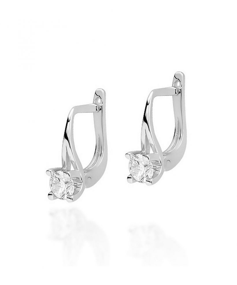 Bonore - White Gold 585 - Diamond 0,2 ct earrings