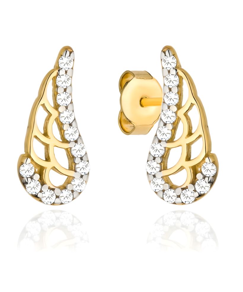 Bonore - Gold 585 - Cubic Zirconia earrings