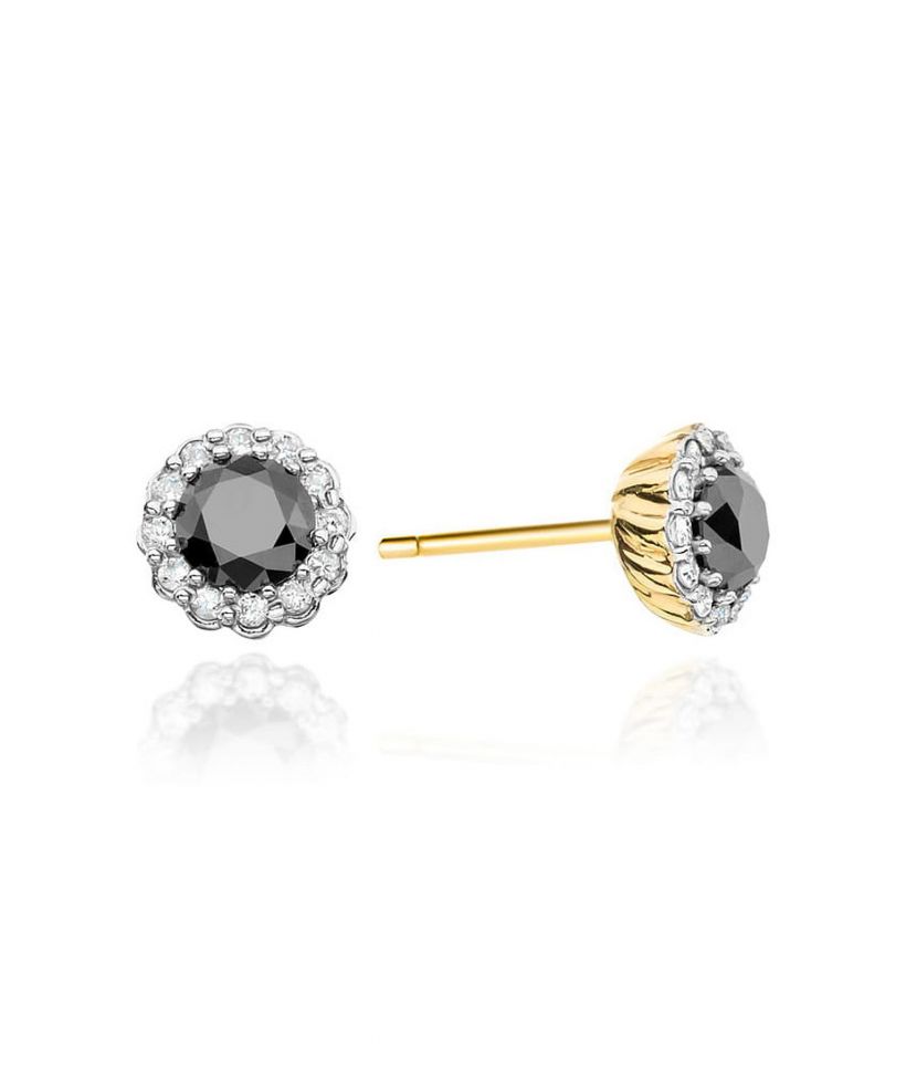 Bonore - Gold 585 - Black Diamond 1 ct earrings