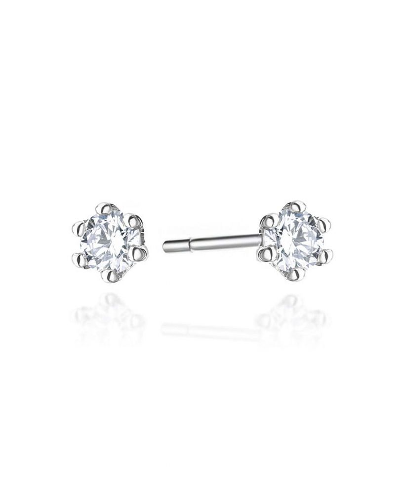 Bonore - White Gold 585 - Diamond 0,04 ct earrings