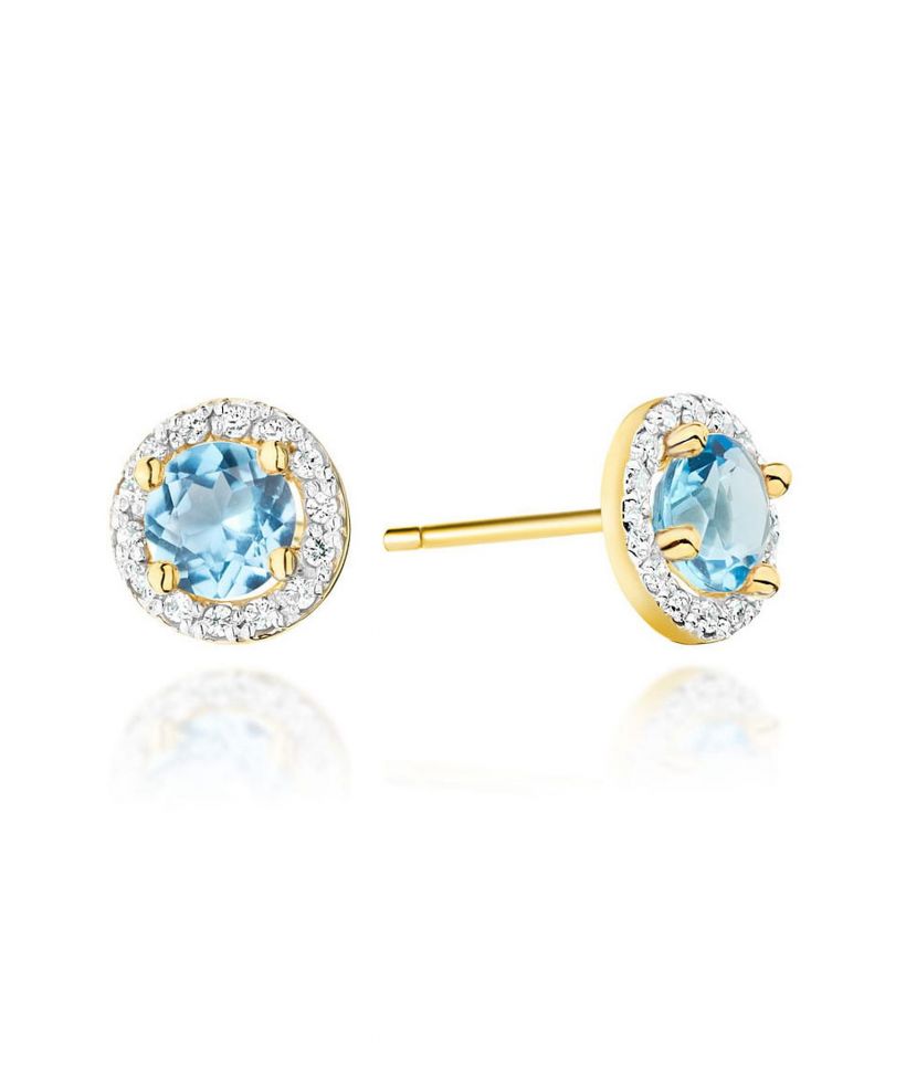 Bonore - Gold 585 - Topaz 0,5 ct earrings