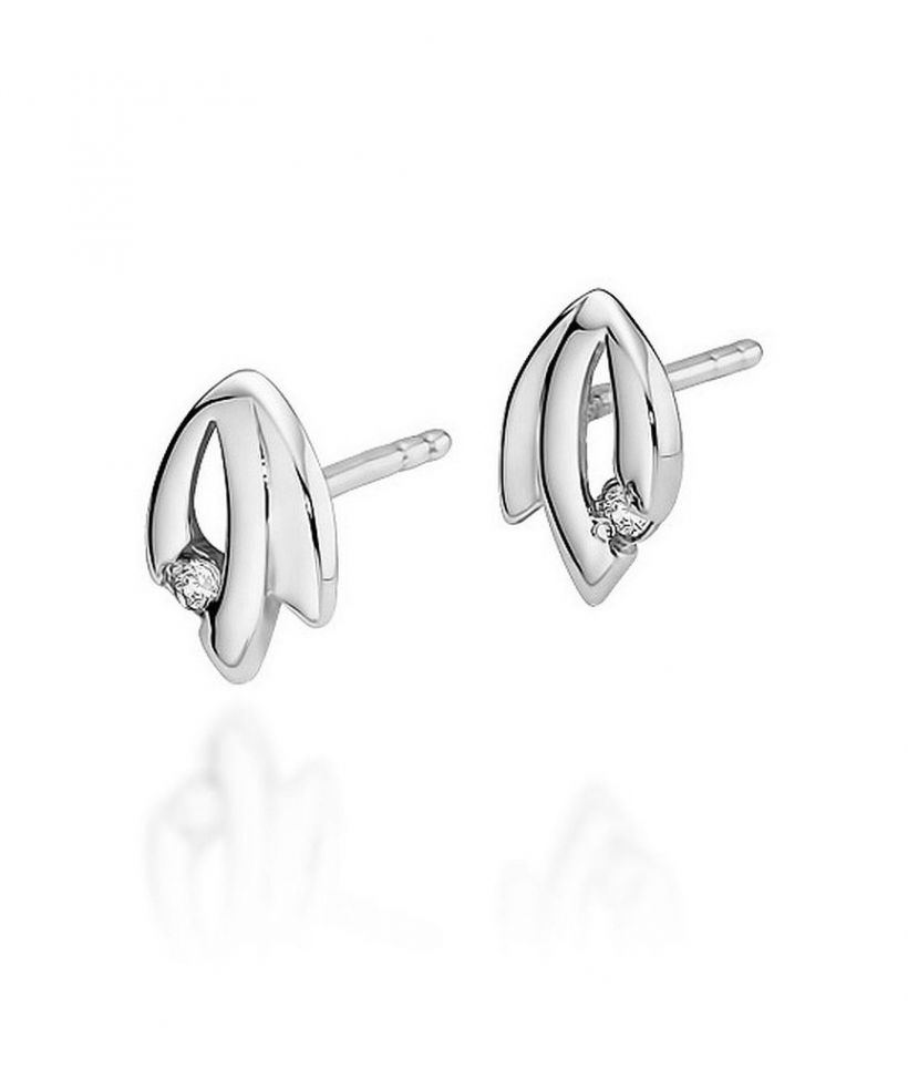 Bonore - White Gold 585 - Diamond 0,0145 ct earrings
