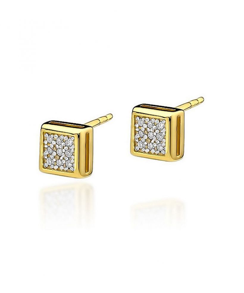 Bonore - Gold 585 - Diamond 0,15 ct earrings