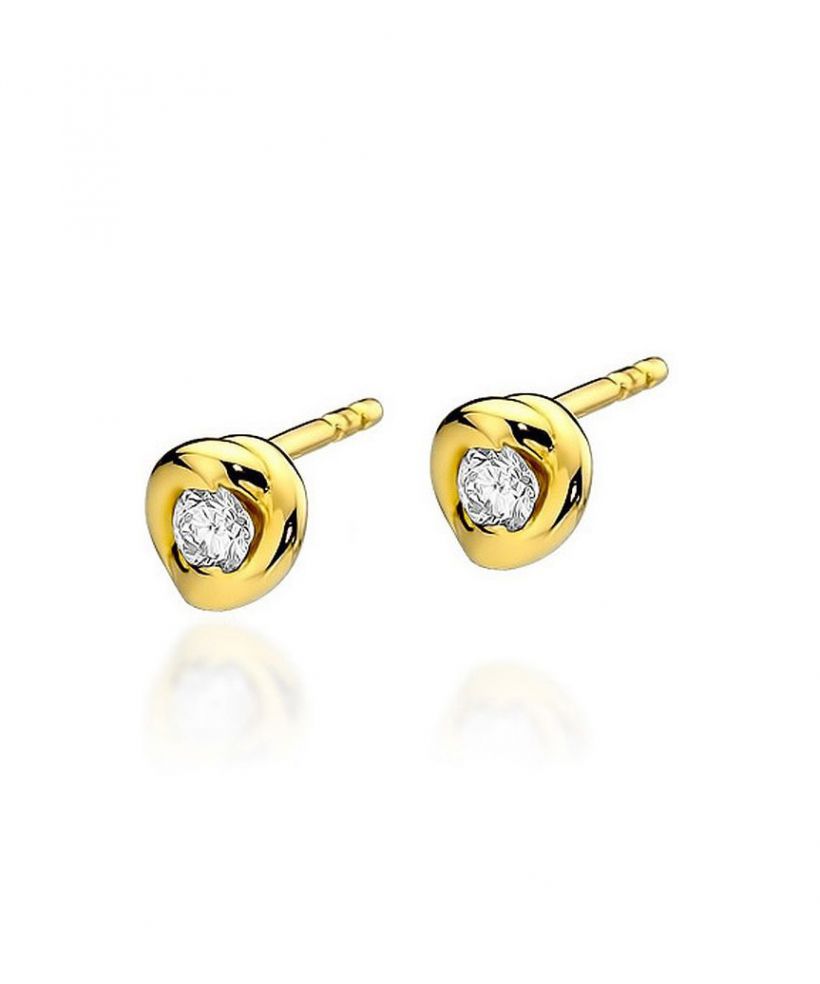 Bonore - Gold 585 - Diamond 0,08 ct earrings