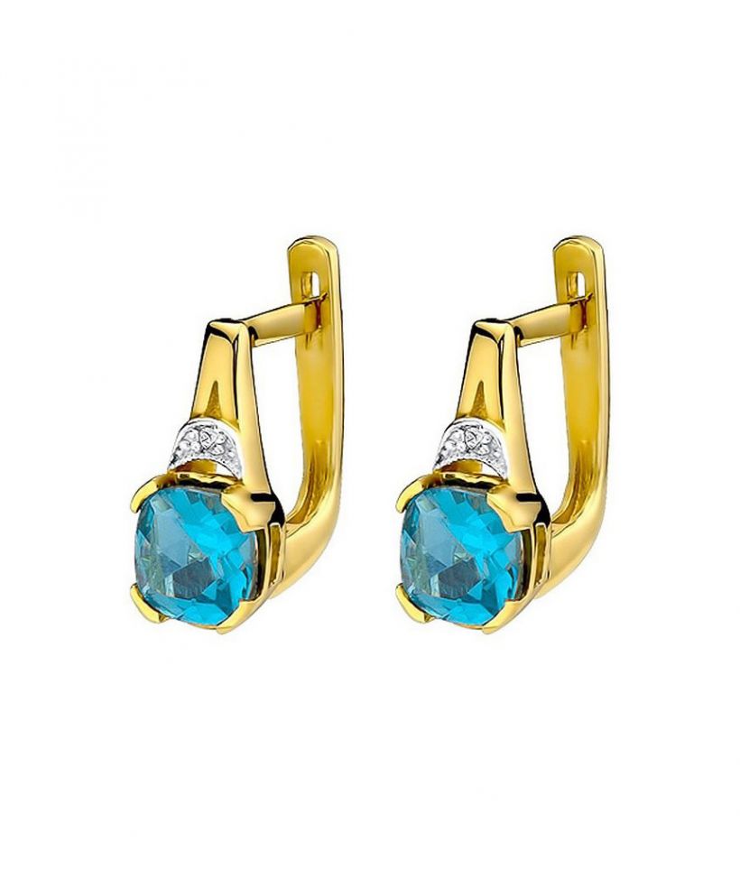 Bonore - Gold 585 - Topaz 1,1 ct earrings