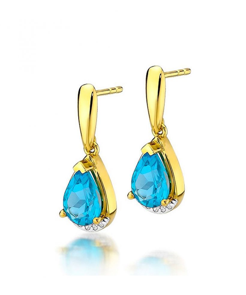 Bonore - Gold 585 - Topaz 1,4 ct earrings