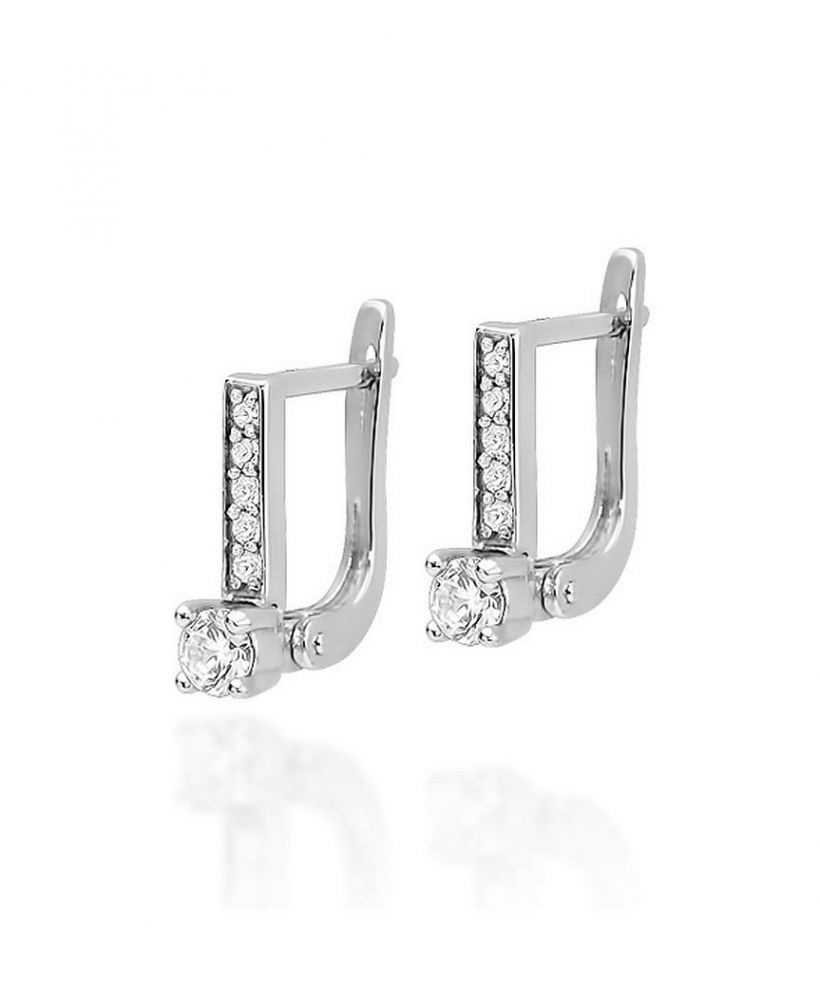 Bonore - White Gold 585 - Diamond 0,12 ct earrings