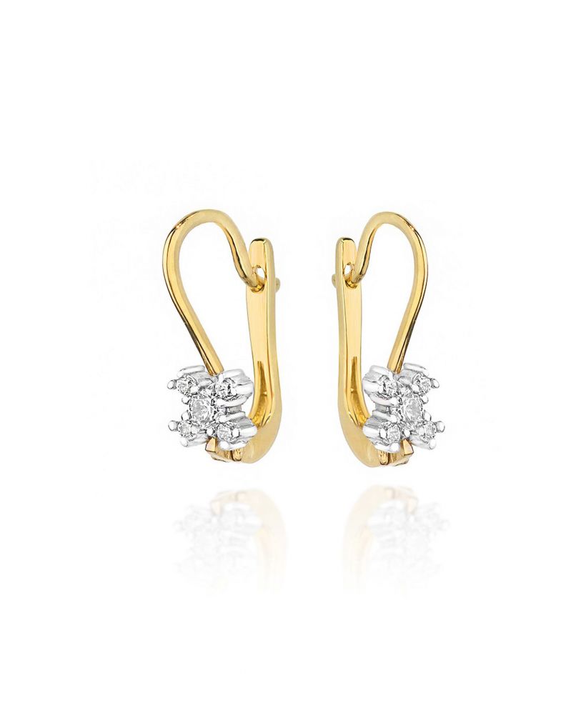 Bonore - Gold 585 - Diamond 0,05 ct earrings