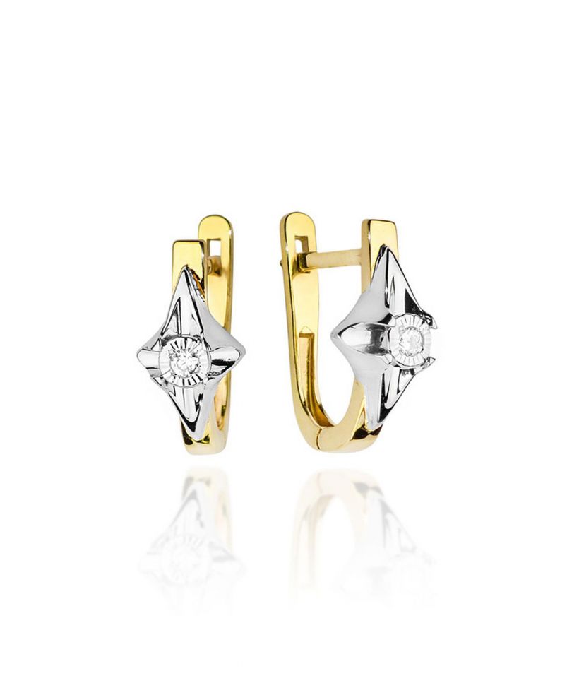 Bonore - Gold 585 - Diamond 0,03 ct earrings