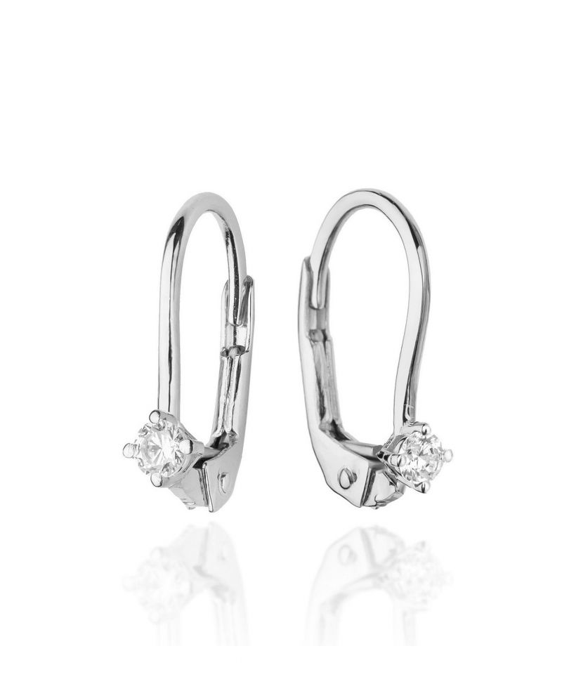 Bonore - White Gold 585 - Diamond 0,04 ct earrings