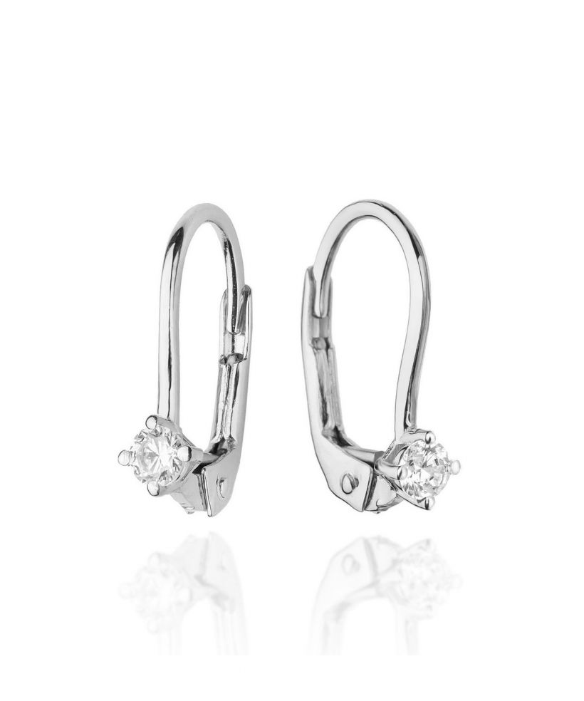 Bonore - White Gold 585 - Diamond 0,07 ct earrings