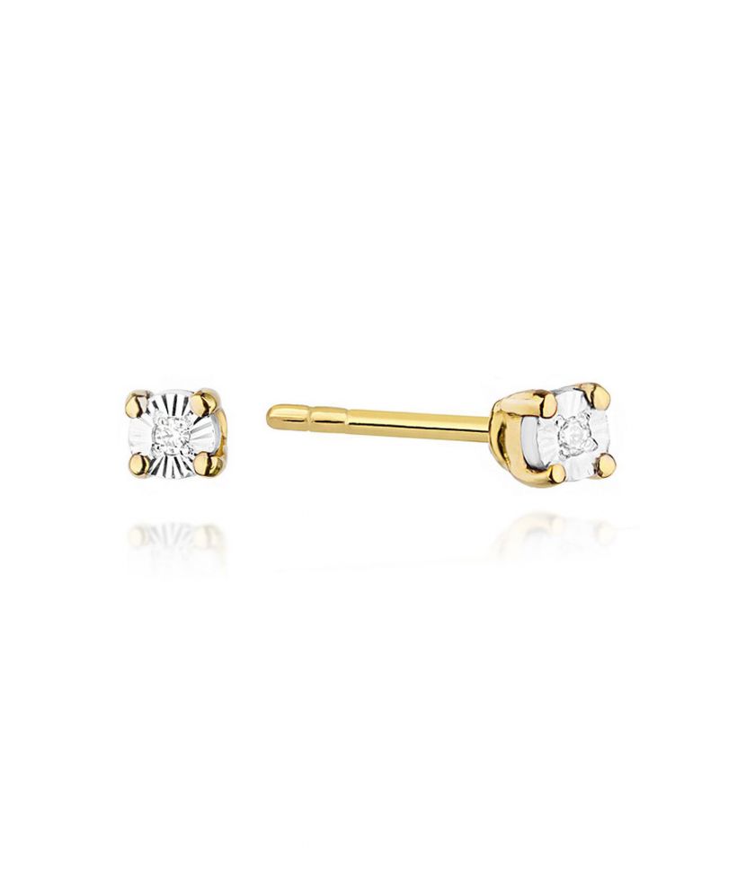 Bonore - Gold 585 - Diamond 0,01 ct earrings