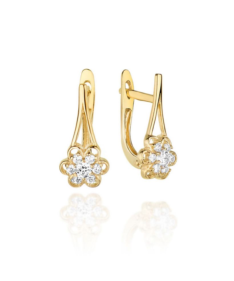 Bonore - Gold 585 - Diamond 0,07 ct earrings