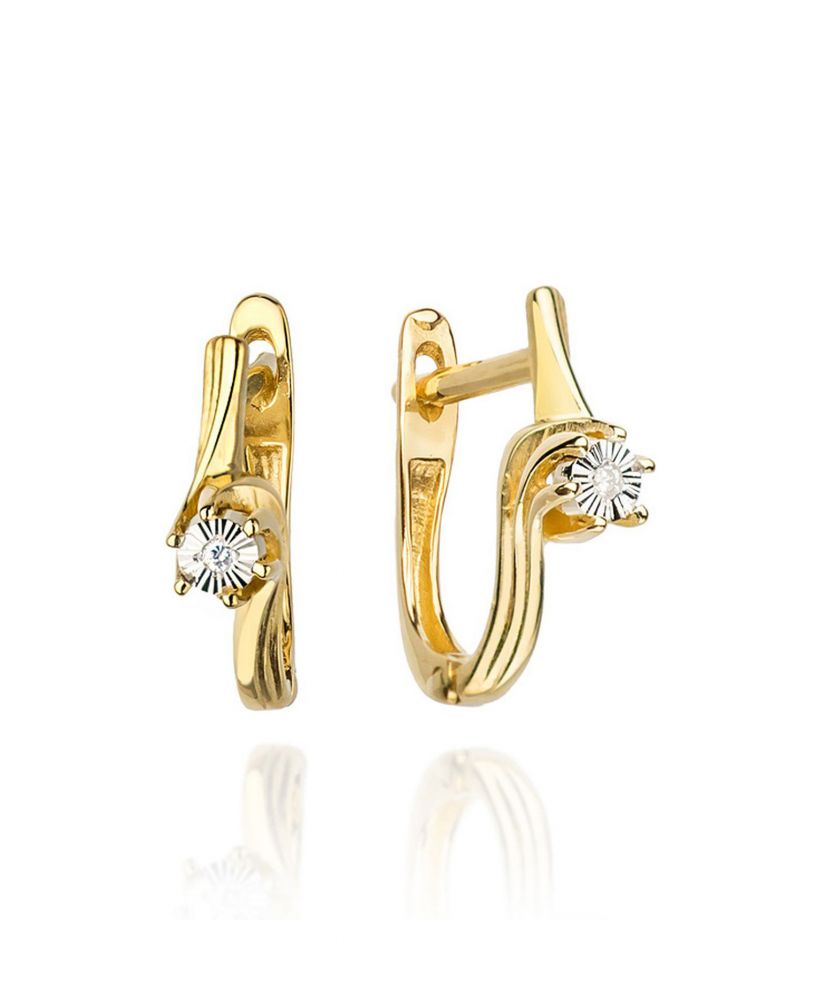 Bonore - Gold 585 - Diamond 0,0086 ct earrings