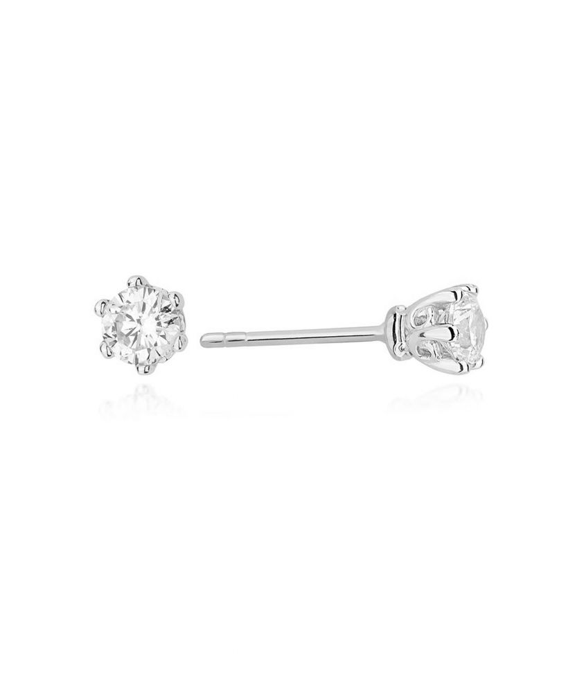 Bonore - White Gold 585 - Diamond 0,15 ct earrings