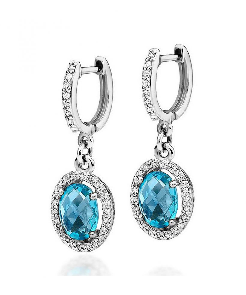 Bonore - White Gold 585 - Topaz 1,7 ct earrings