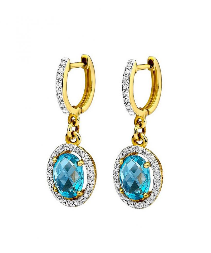 Bonore - Gold 585 - Topaz 1,7 ct earrings