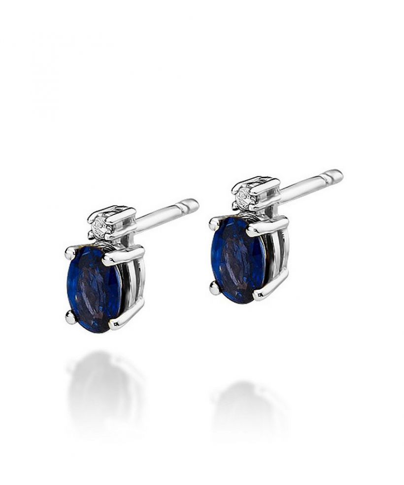 Bonore - White Gold 585 - Sapphire 0,7 ct earrings