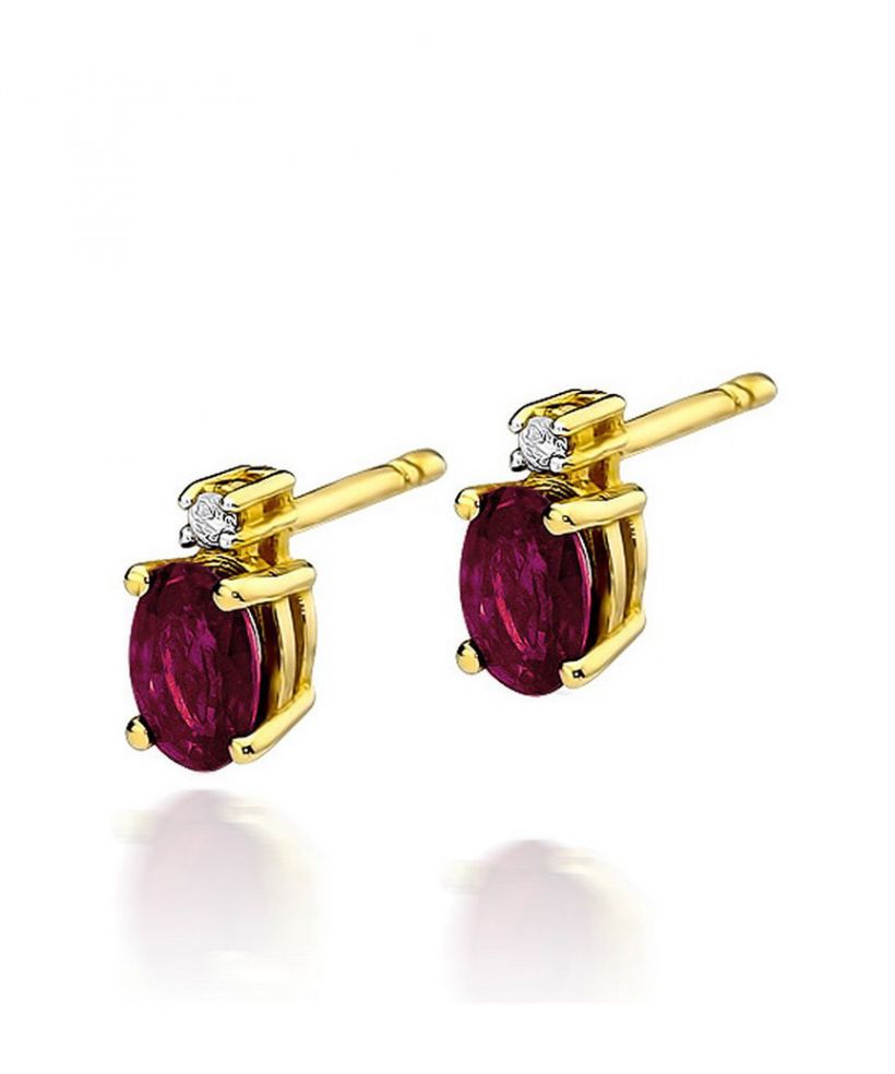Bonore - Gold 585 - Ruby 0,6 ct earrings