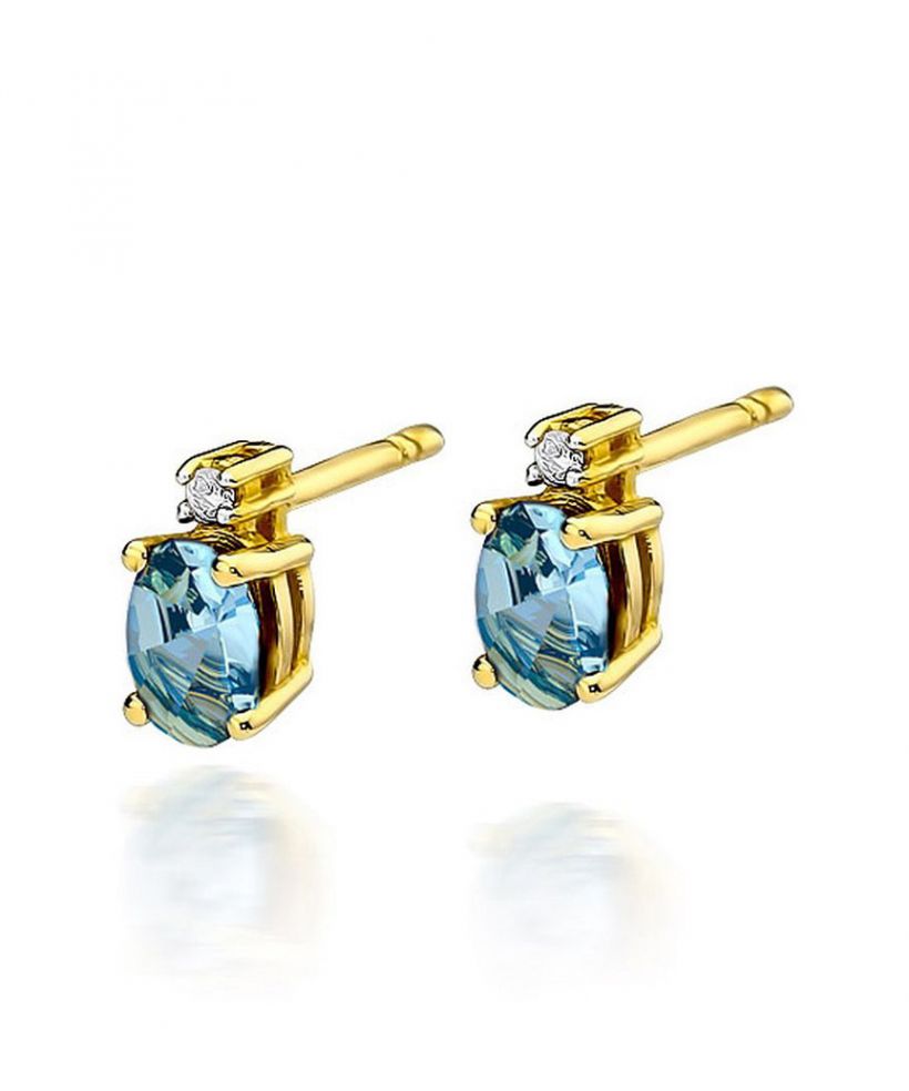 Bonore - Gold 585 - Topaz 0,5 ct earrings