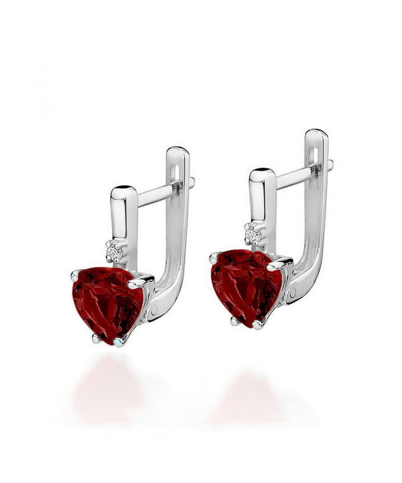 Bonore - White Gold 585 - Ruby 1,7 ct earrings