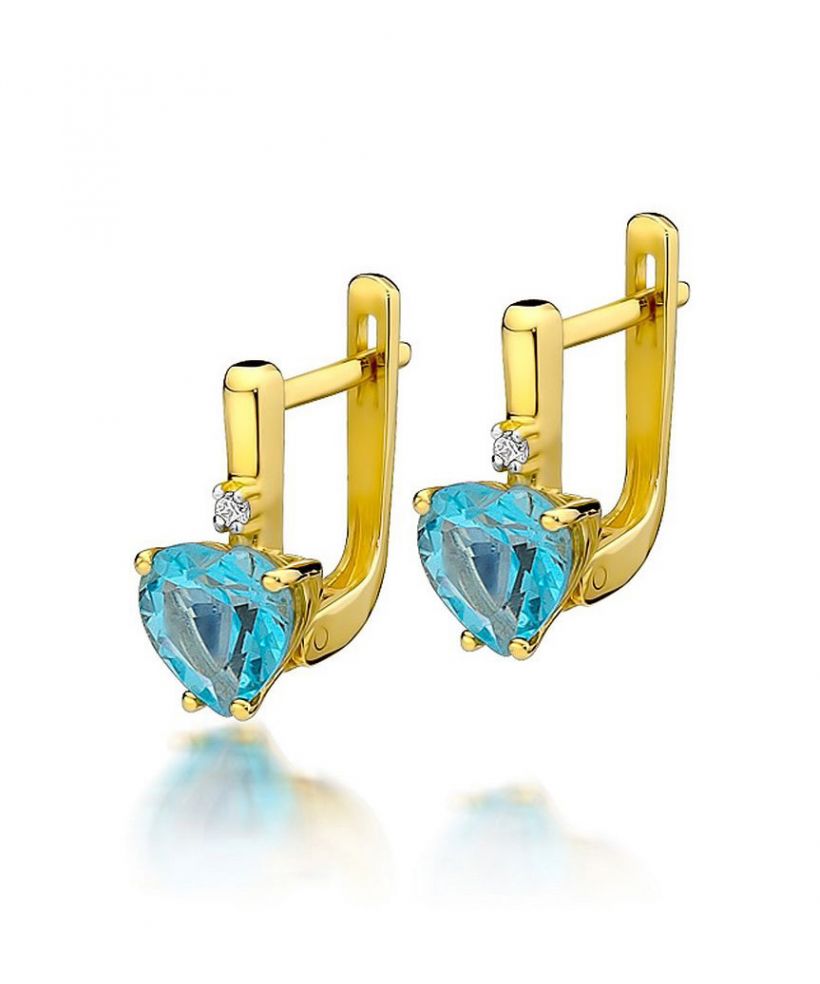 Bonore - Gold 585 - Topaz 1,2 ct earrings