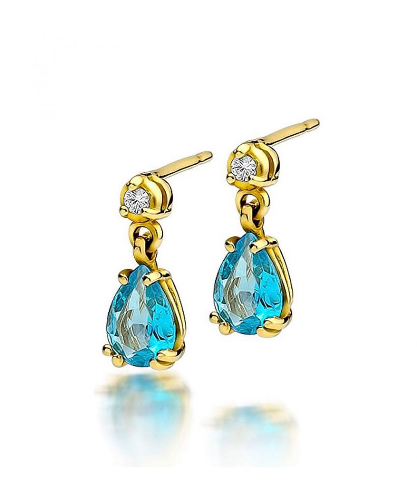 Bonore - Gold 585 - Topaz 0,9 ct earrings