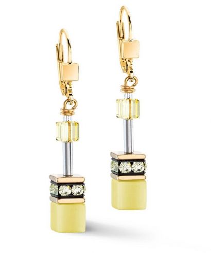 Coeur De Lion GeoCUBE® Iconic Mono Gold earrings