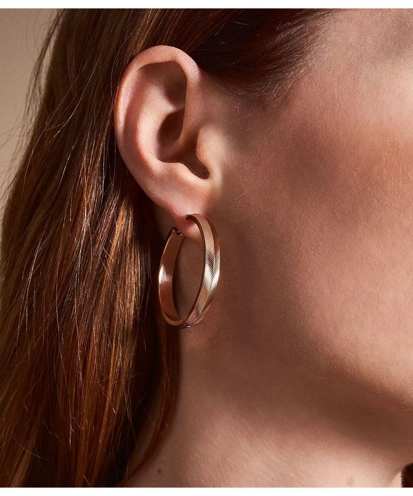 Fossil Harlow Linear Texture earrings