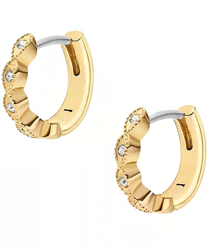 Fossil Ellis Pavé Glitz Gold-Tone earrings