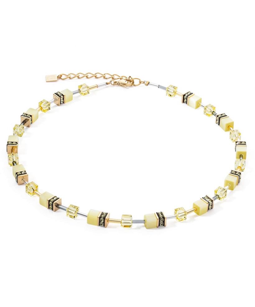 Coeur De Lion GeoCUBE® Iconic Mono Gold necklace