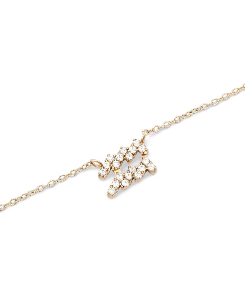 Daniel Wellington Crystal Zodiac Chain Gold Aquarius necklace
