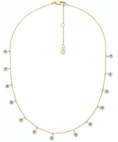 Fossil Sutton Evil Eye Brass necklace