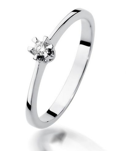 Bonore - White Gold 585 - Diamond 0,04 ct ring
