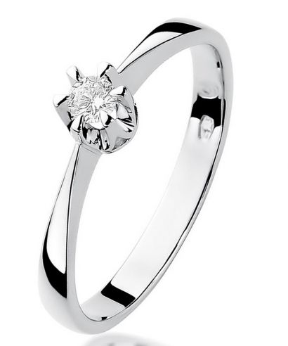 Bonore - White Gold 585 - Diamond 0,1 ct ring