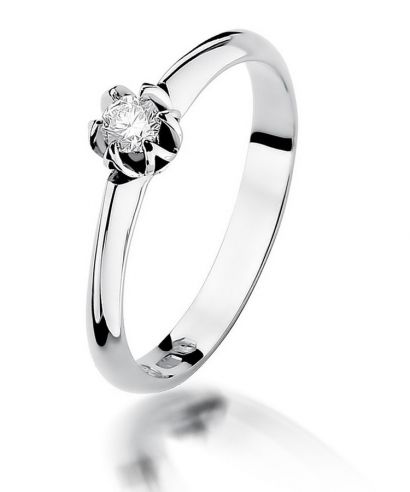 Bonore - White Gold 585 - Diamond 0,1 ct ring