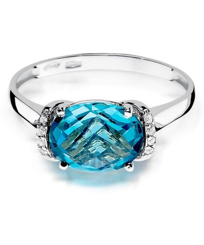 Bonore - White Gold 585 - Topaz 1,7 ct ring