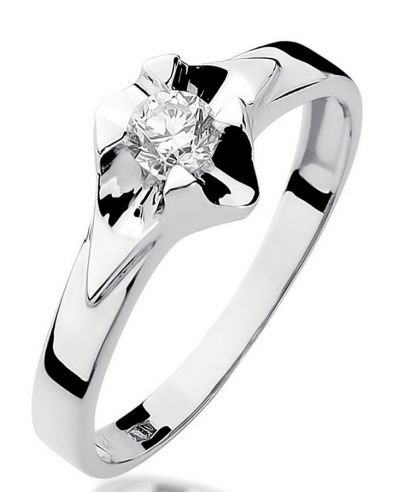 Bonore - White Gold 585 - Diamond 0,3 ct ring